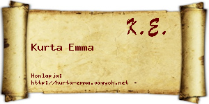 Kurta Emma névjegykártya