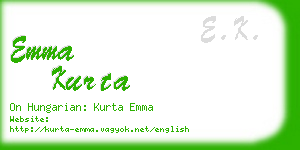 emma kurta business card